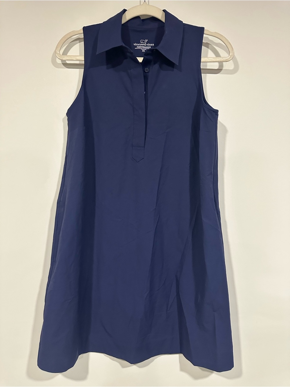 NWT Vineyard Vines Performance Polo Sleeveless Dress Nautical Navy XS